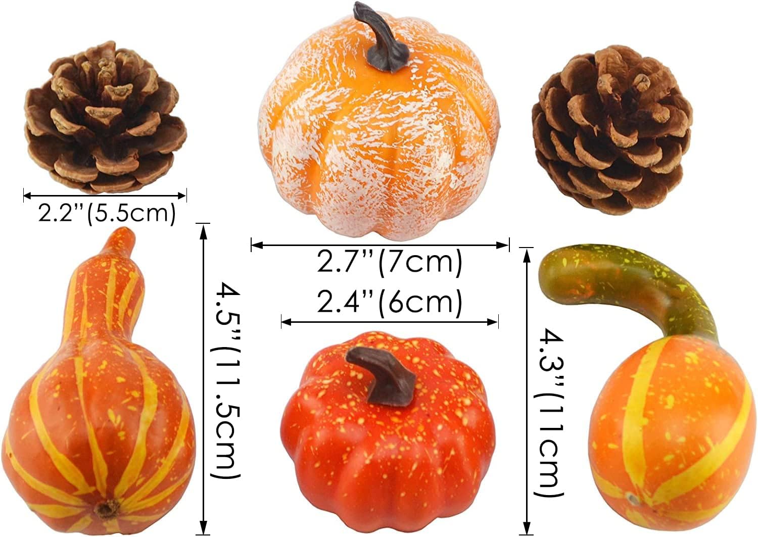 JEDFORE Artificial Vegetables for Fall Decor 50pcs Set