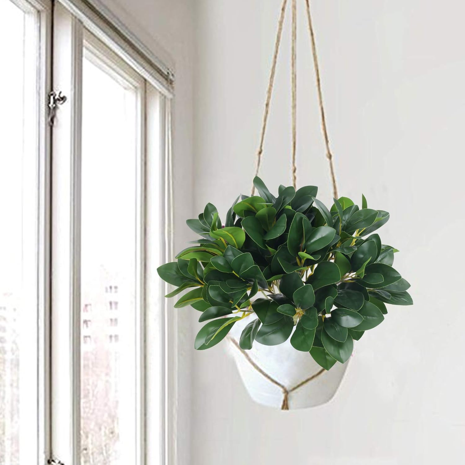 4Pcs Artificial Eucalyptus Shrubs for Garden and Home Decor