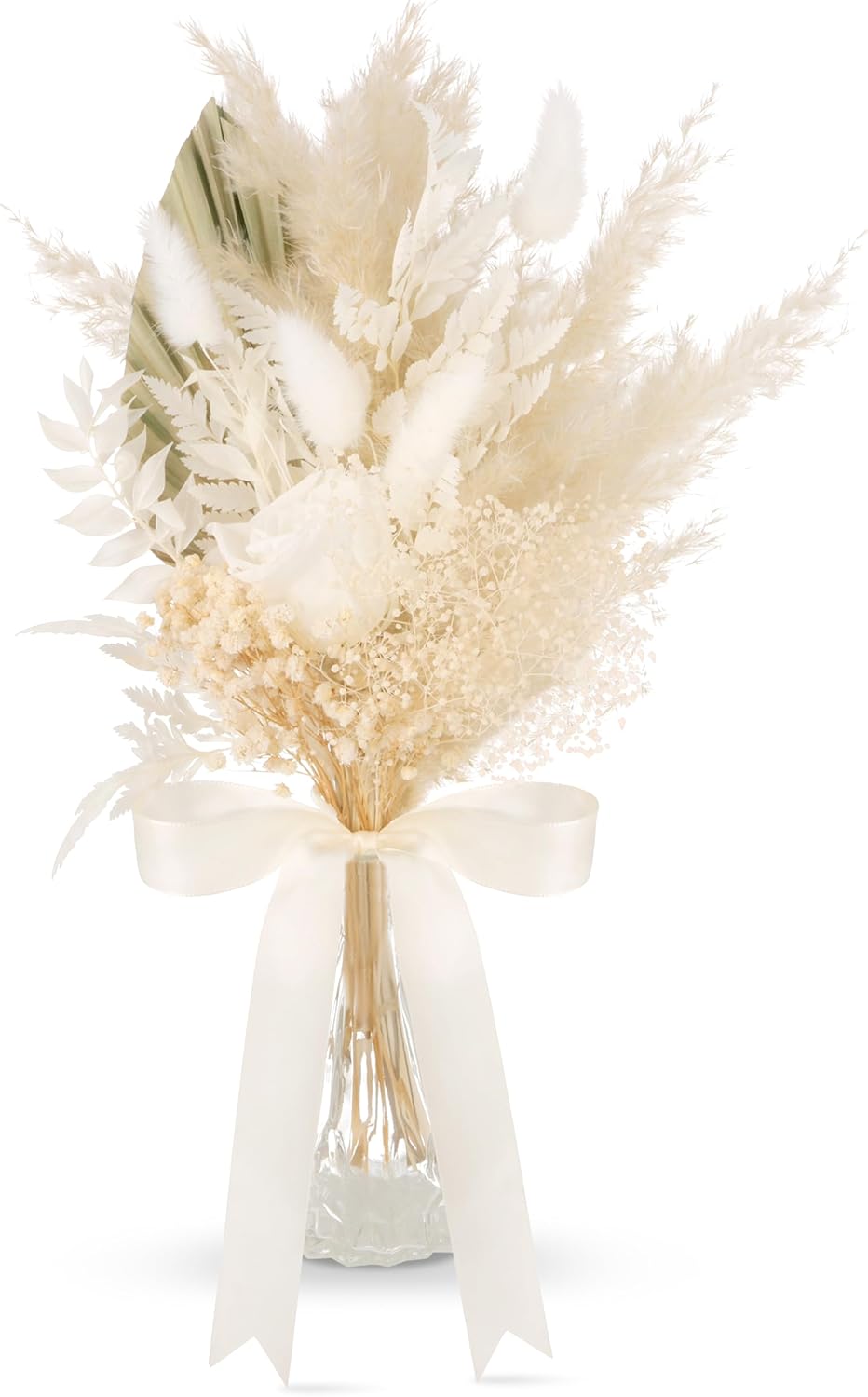 VAIPI Dried Flowers Bouquet with Vase Boho Decor