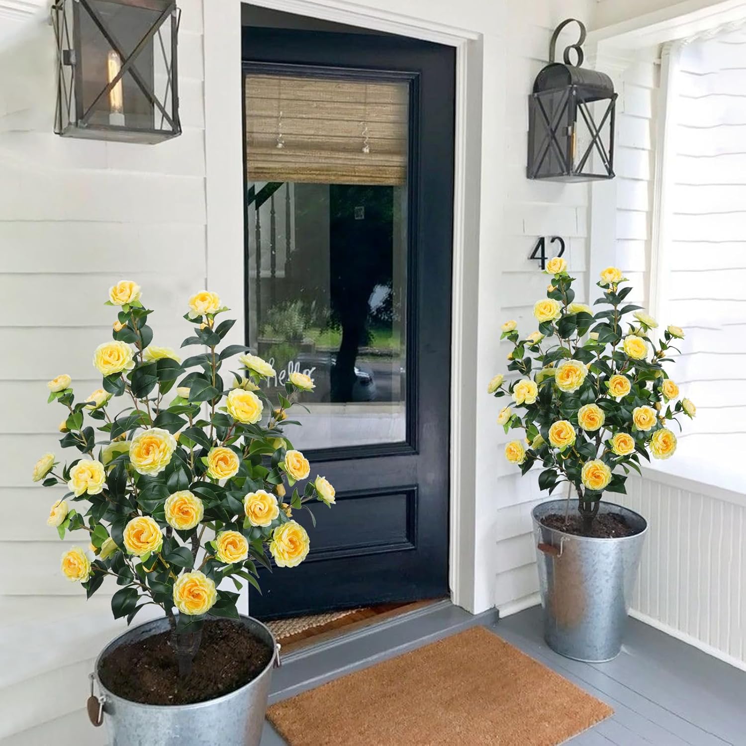 36FT Artificial Camellia Tree 2PCS with Dried Moss