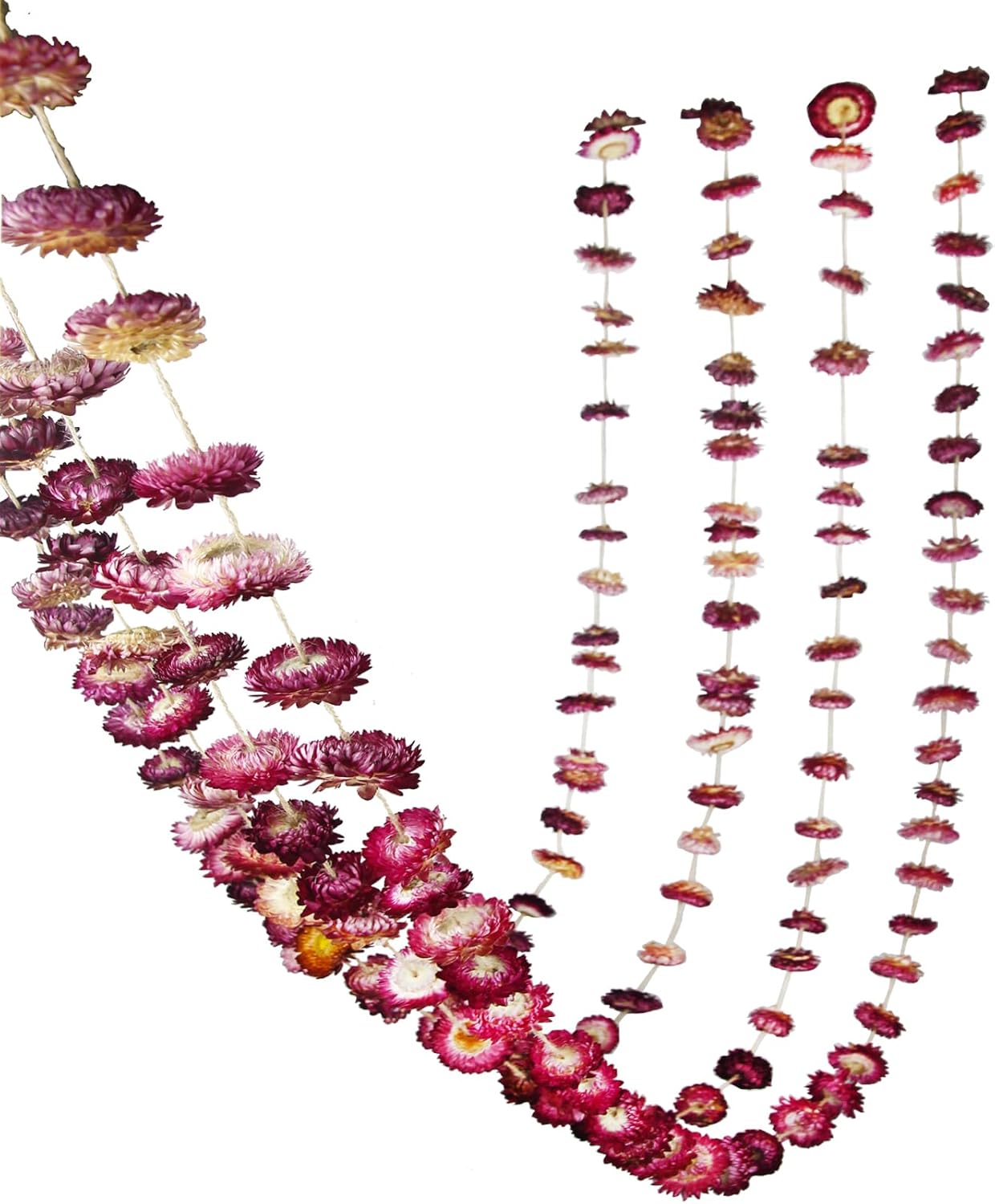 Dried Flower Garland 105ft 63 Pcs Real Daisy Sunflower Decor