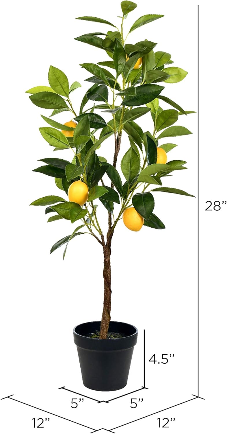 Vickerman 28 Artificial Potted Lemon Tree