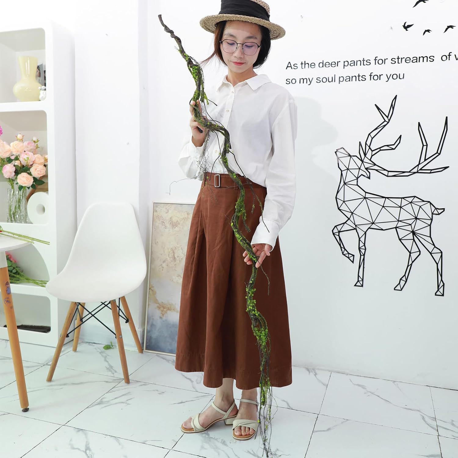 2Pcs 67in Artificial Tree Branches for Home Garden Decoration