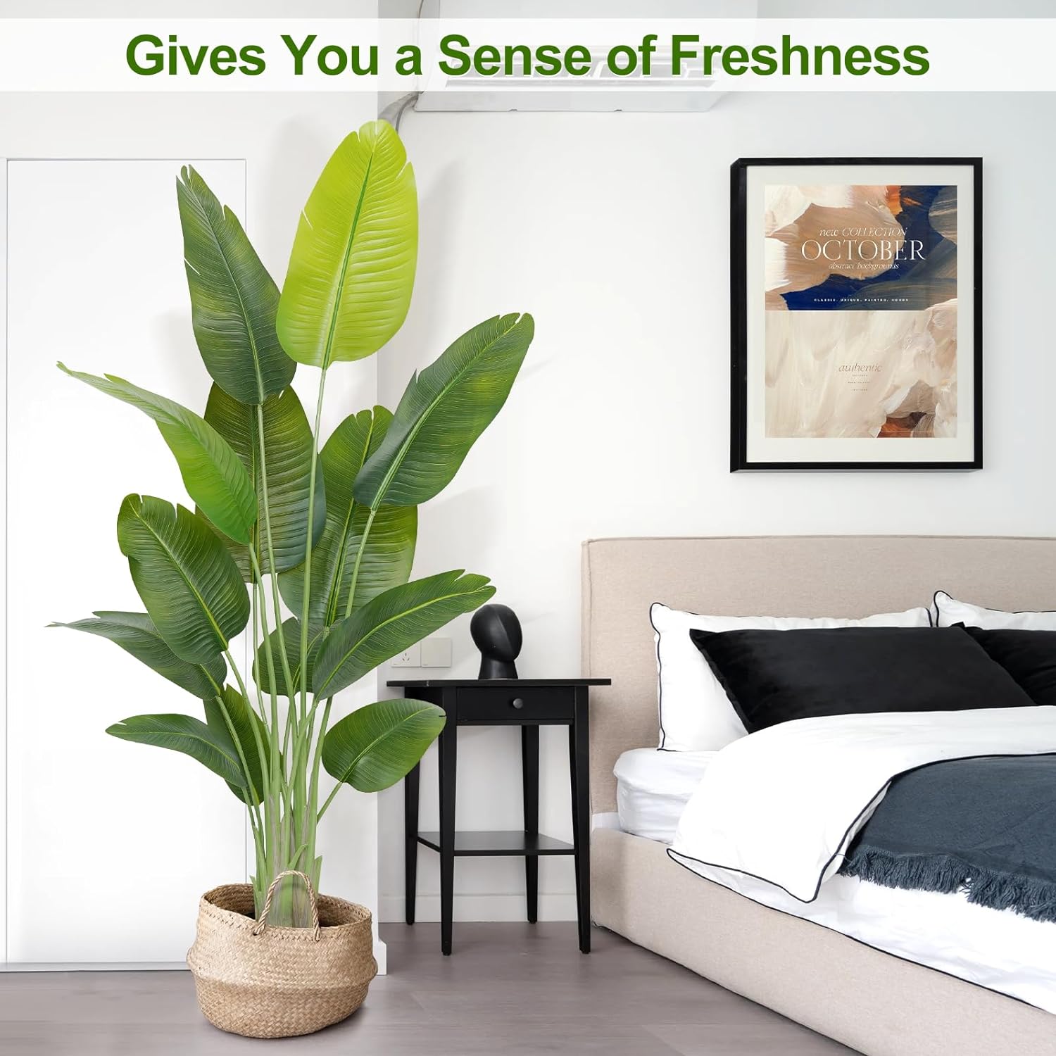 Lifelike Bird of Paradise Artificial Plant 6ft Faux Banana Leaf Tree