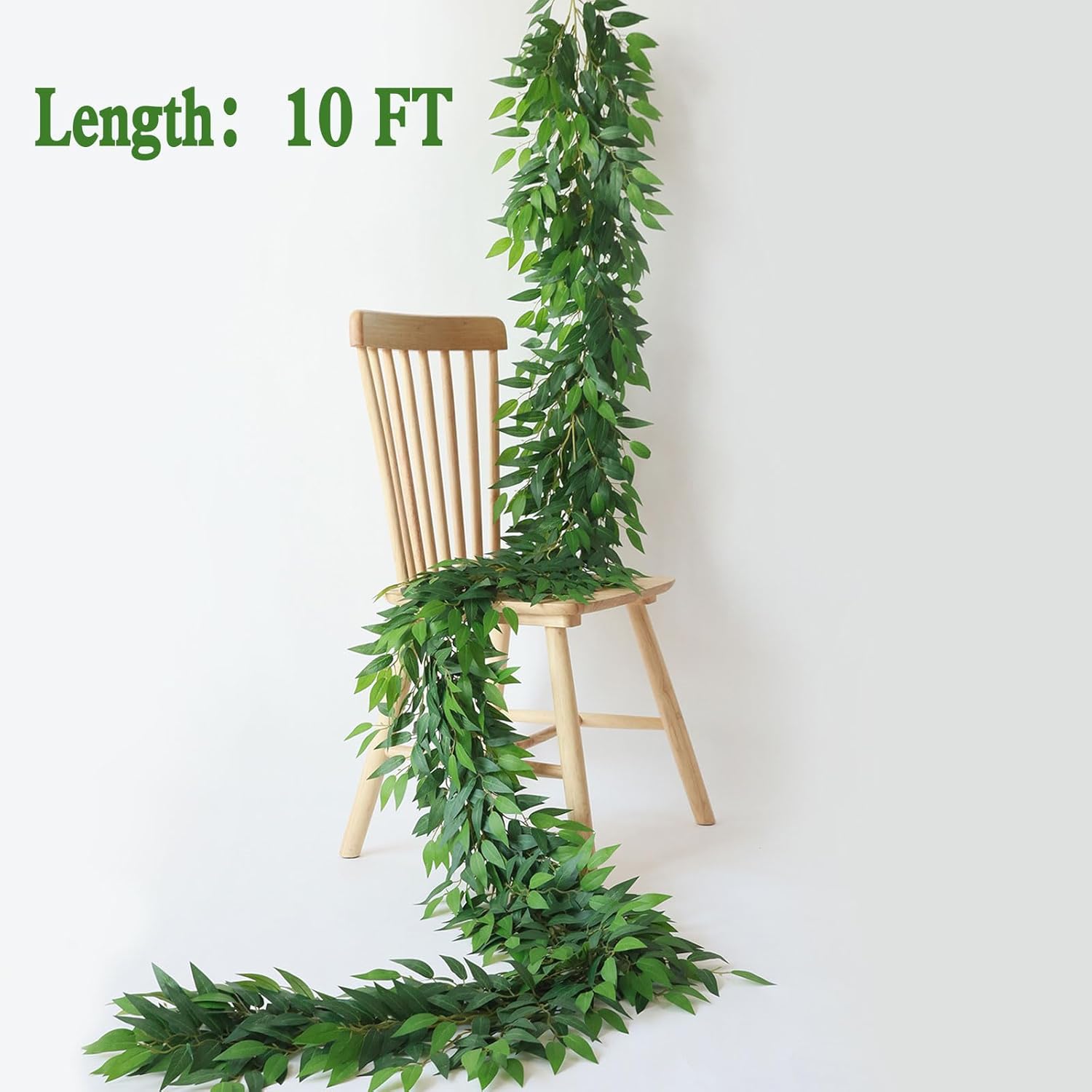 Mizii 10 Feet Artificial Vine Garland Faux Italian Ruscus Decor