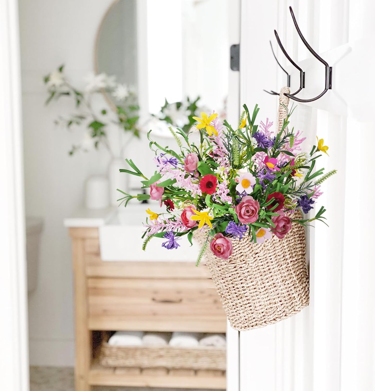 GTIDEA 3 Bundle Artificial Flowers Bouquet Decor