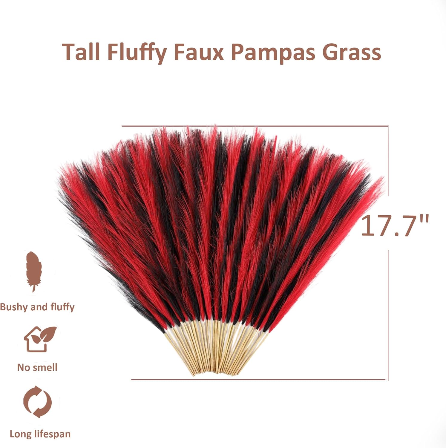 Acfruits Pampas Grass Halloween Decor 30 Pcs 17 Inch