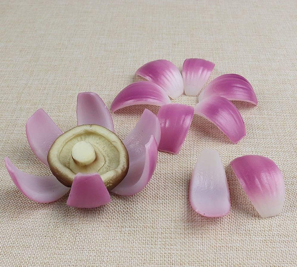 20Pcs Artificial Onion Slice Lifelike Vegetable Decor Prop