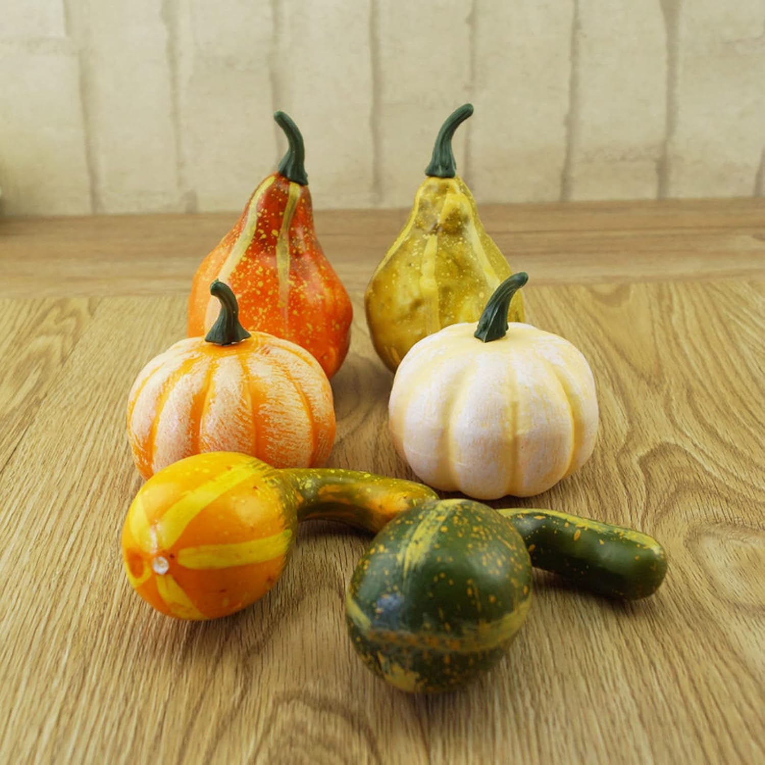 Firlar Artificial Pumpkins Gourds Set of 12 Fall Decor