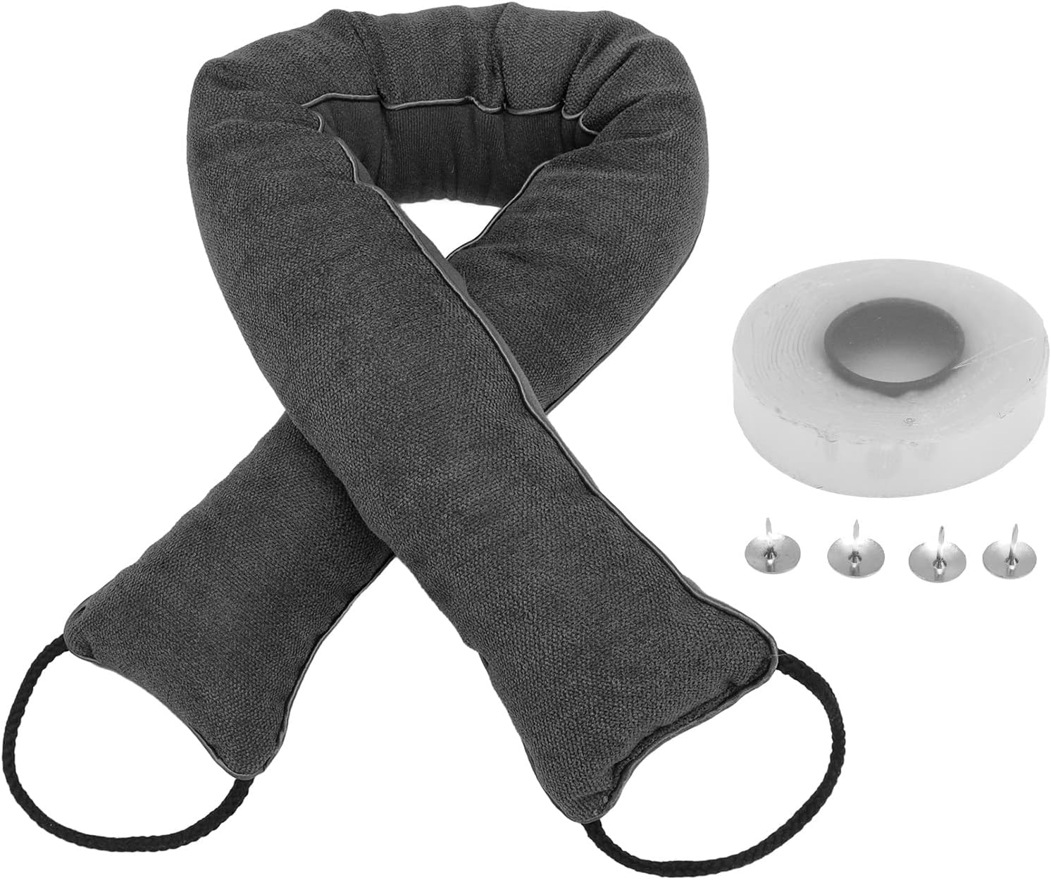 Jeanoko Door Snake Draft Stopper Dark Gray
