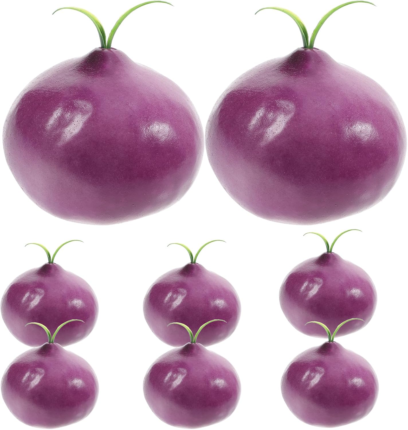 8pcs Artificial Onion Model Lifelike Fake Vegetable Props for Display and Photography