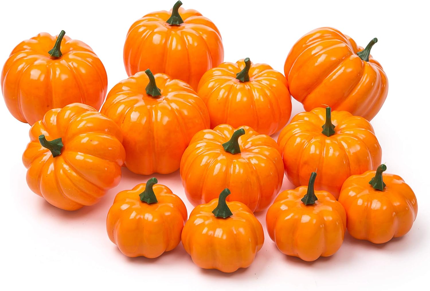 Ogrmar 12 Pack Assorted Artificial Pumpkins