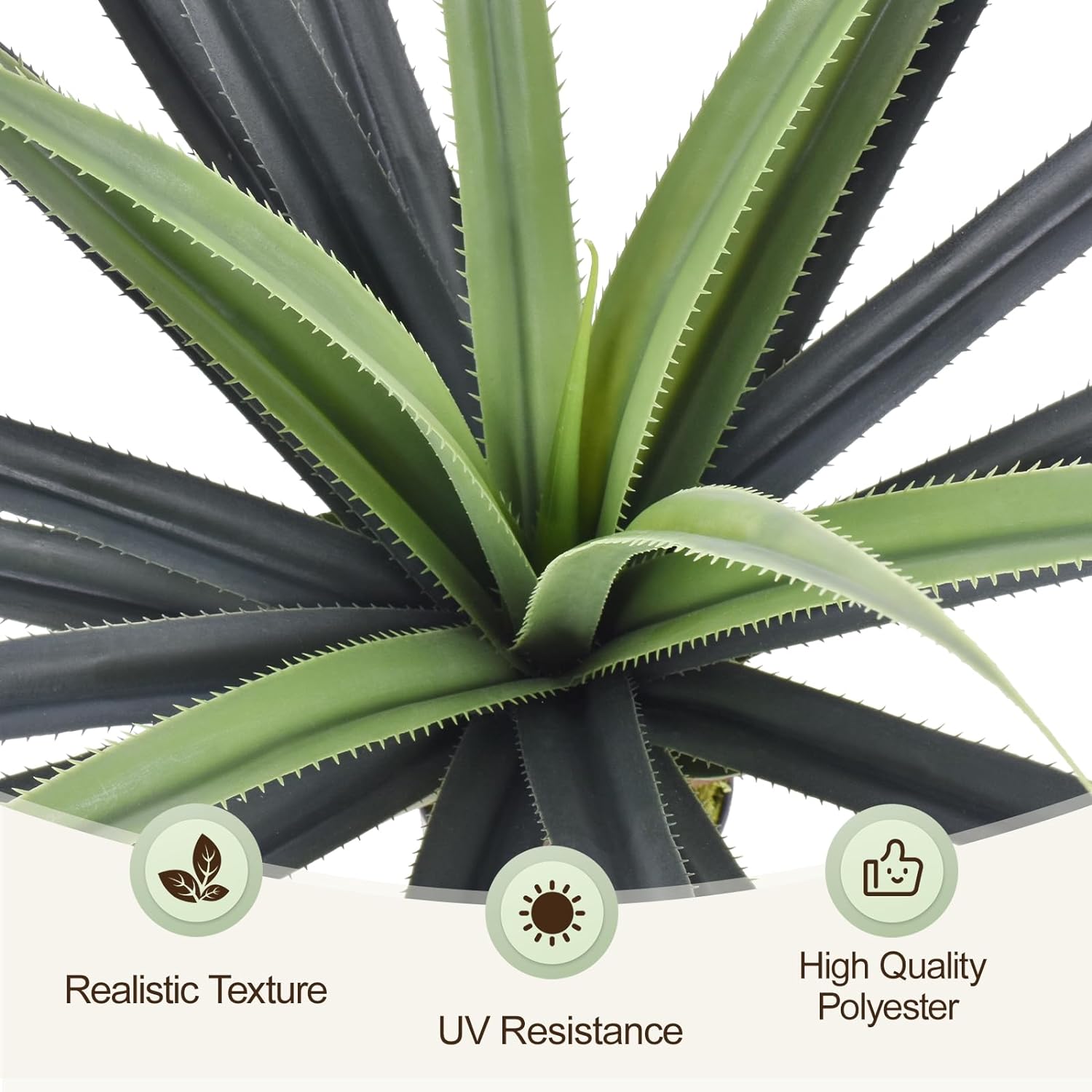 4ft Artificial Spiked Agave Plant Set of 2