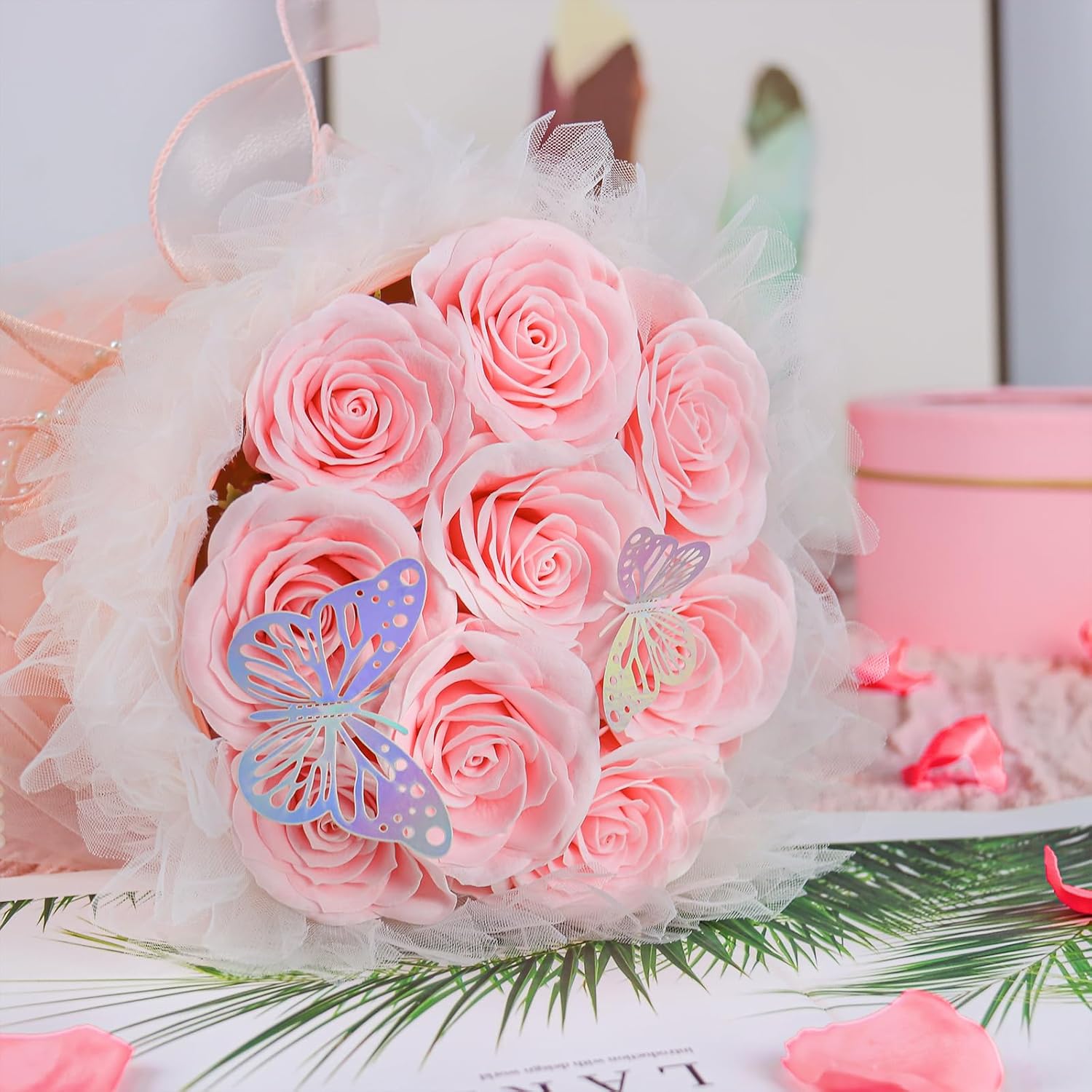 Artificial Soap Flowers Bouquet Preserved Roses for Romantic Gifts