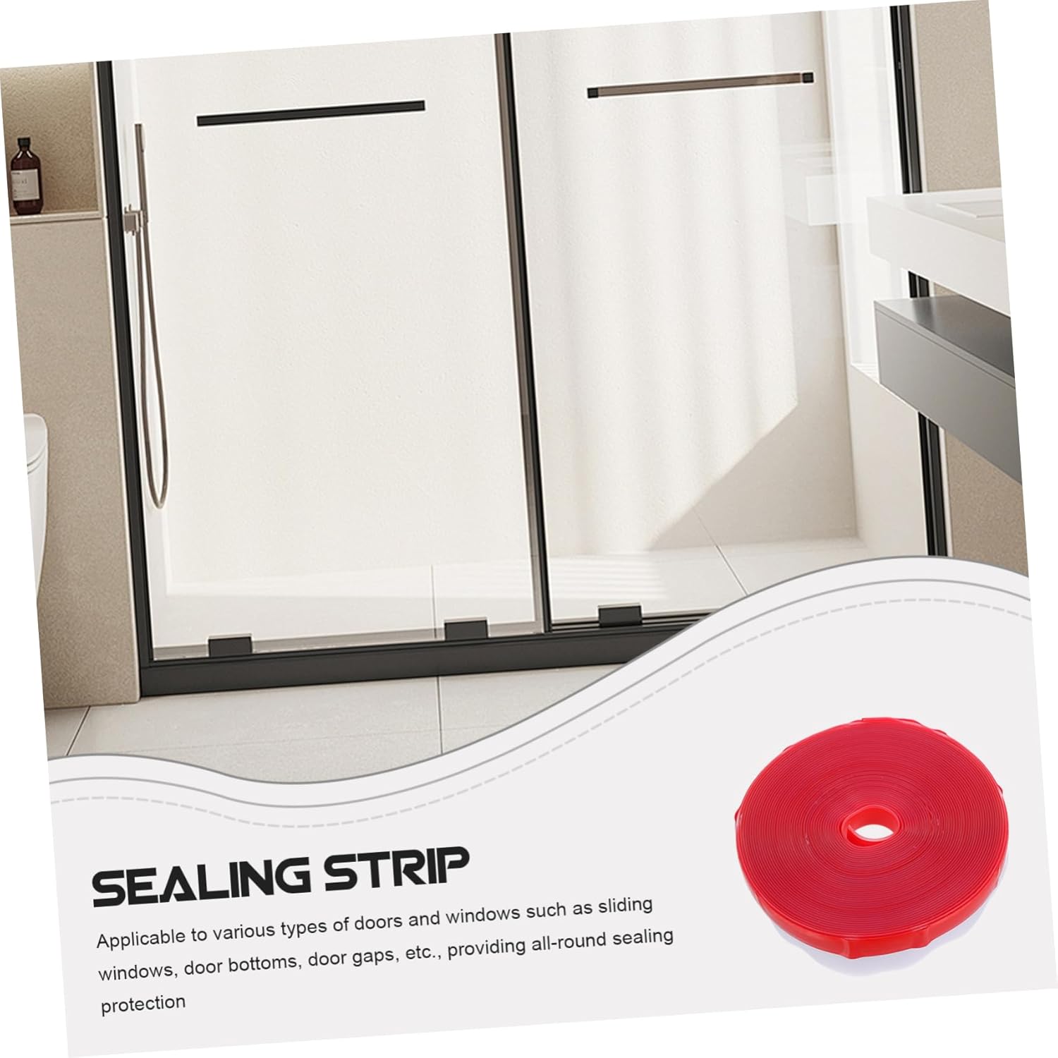 Homoyoyo Self-Adhesive Door Weatherstrip Seal Strip for Draft and Soundproofing