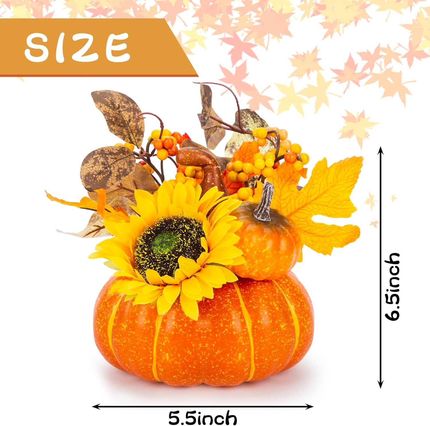 DomeStar Artificial Pumpkin for Fall Decor