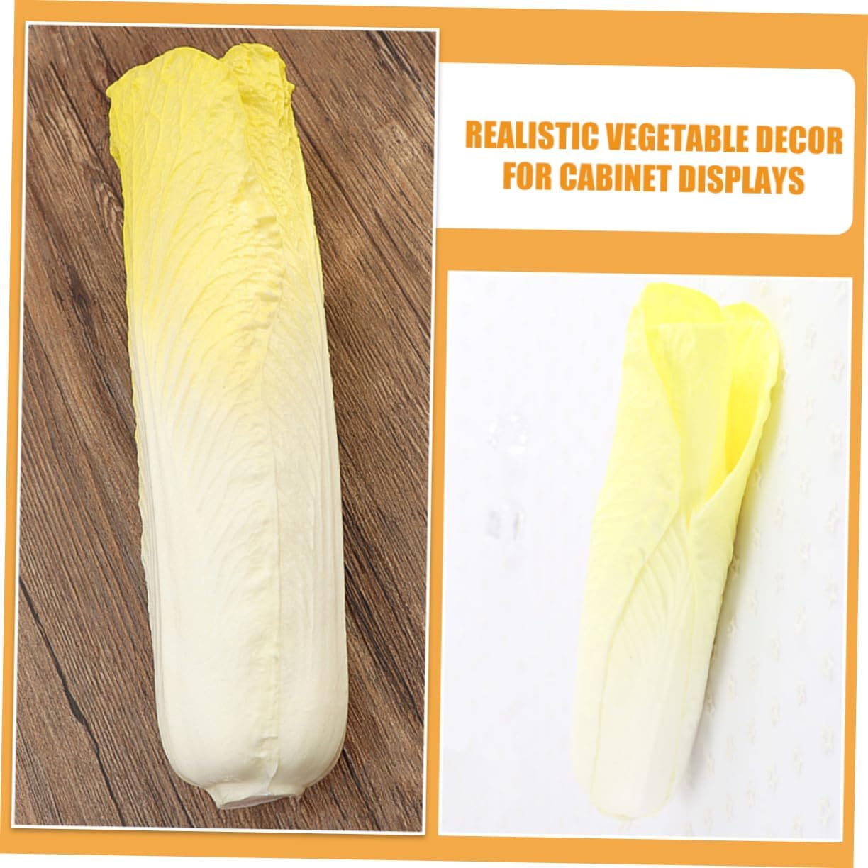 MAGICLULU Realistic Fake Chinese Cabbage Artificial Vegetable Decor
