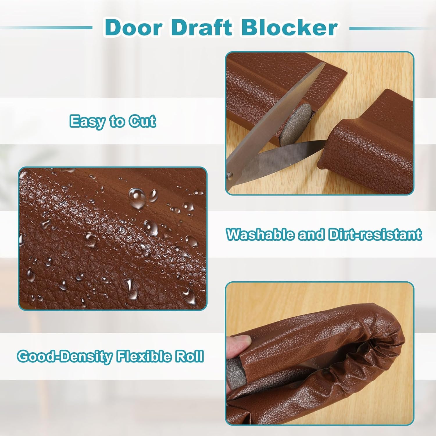 Uxcell 2Pcs 37 Inch Door Draft Stopper
