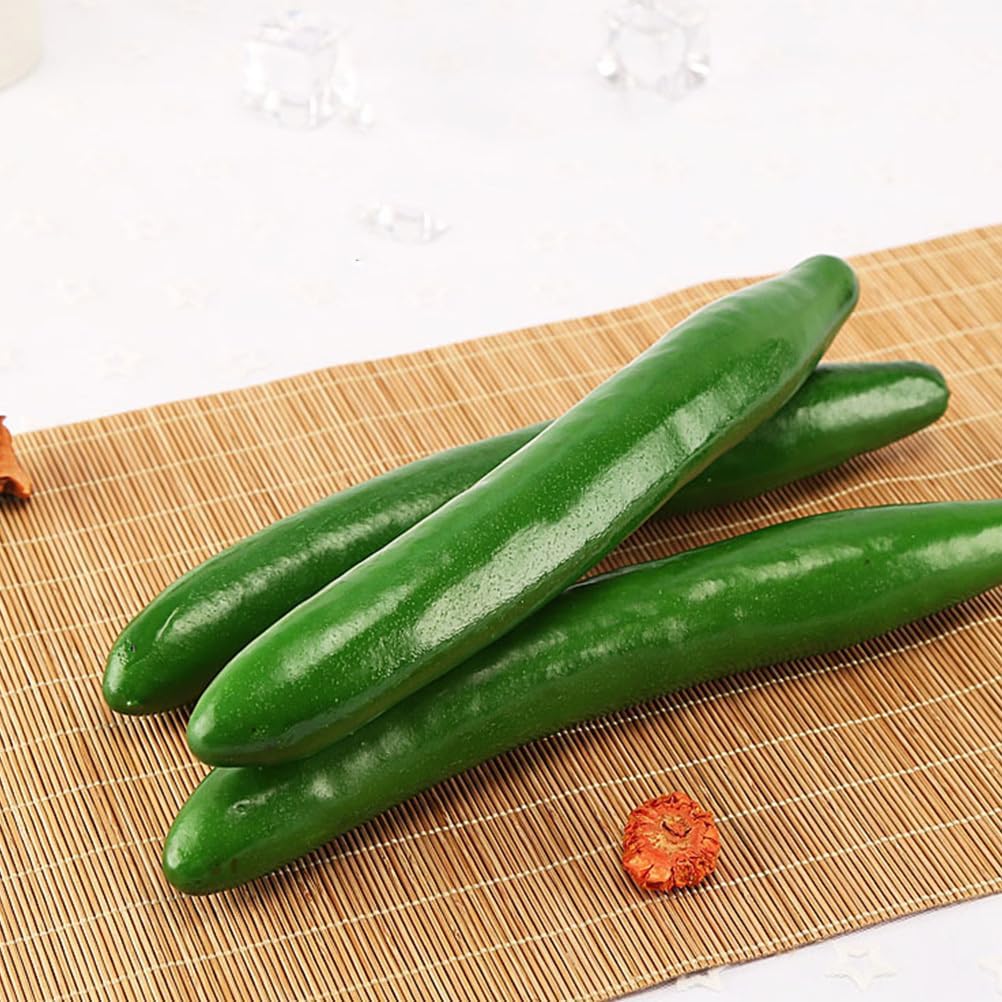 TOYANDONA 10 Pcs Realistic Artificial Cucumber Decor