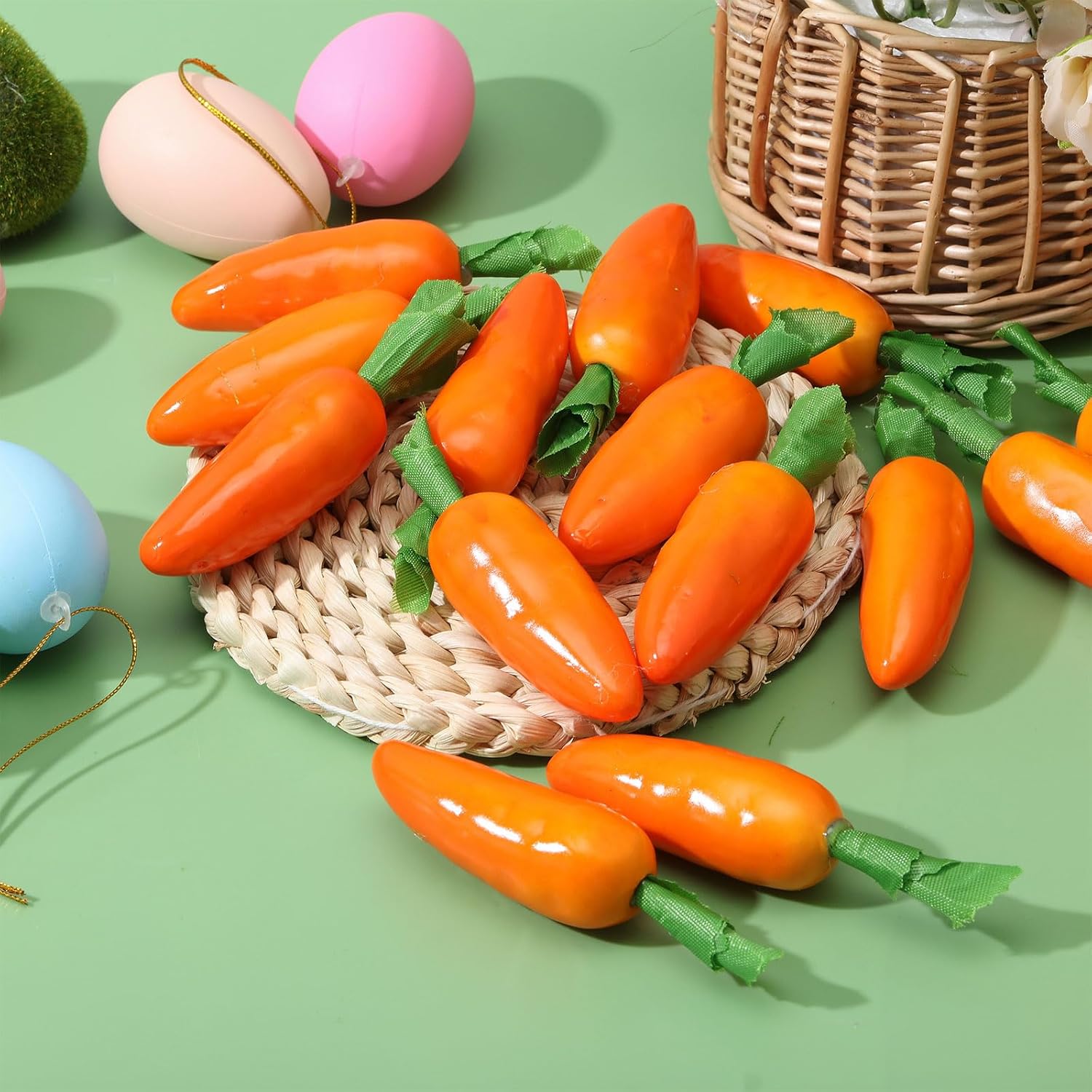 CHGCRAFT 25pcs Artificial Carrots for Easter Decor