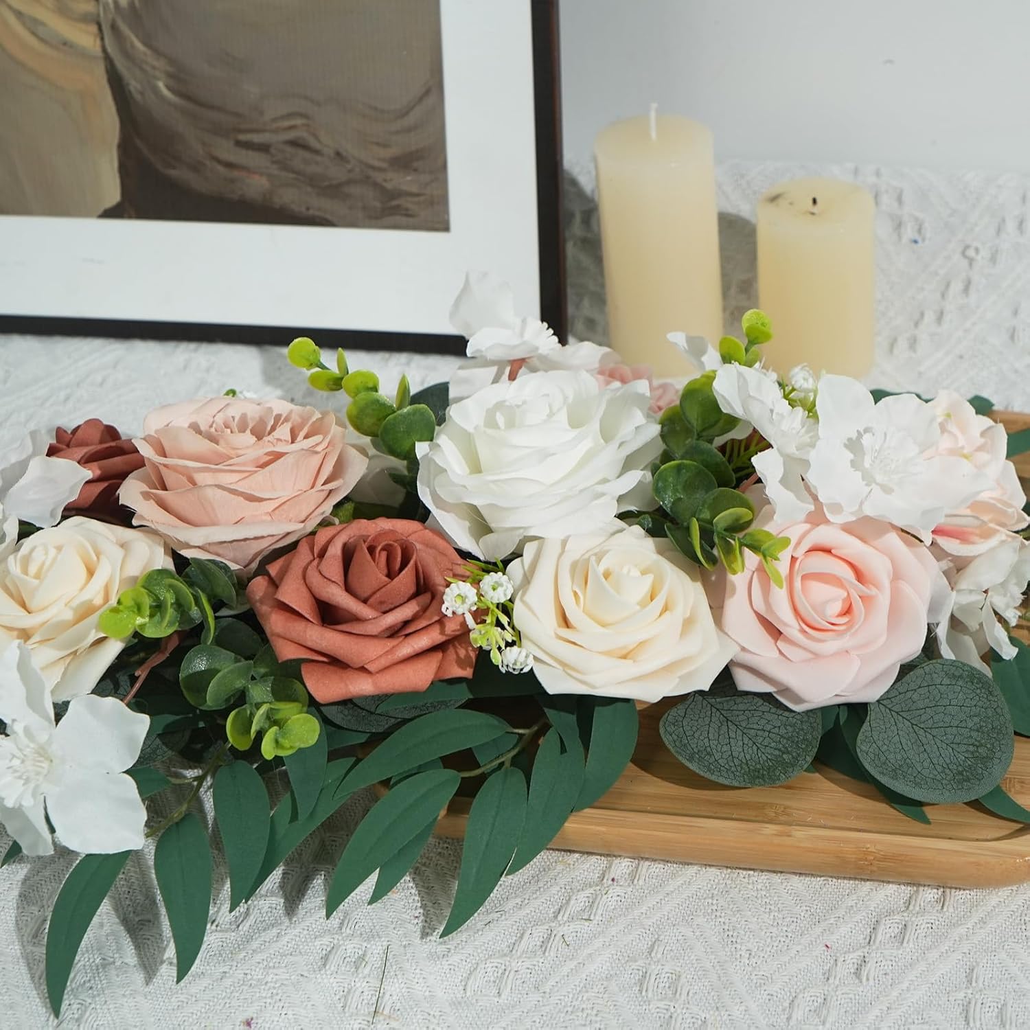 2PCS Artificial Wedding Arch Flowers Centerpieces for Tables