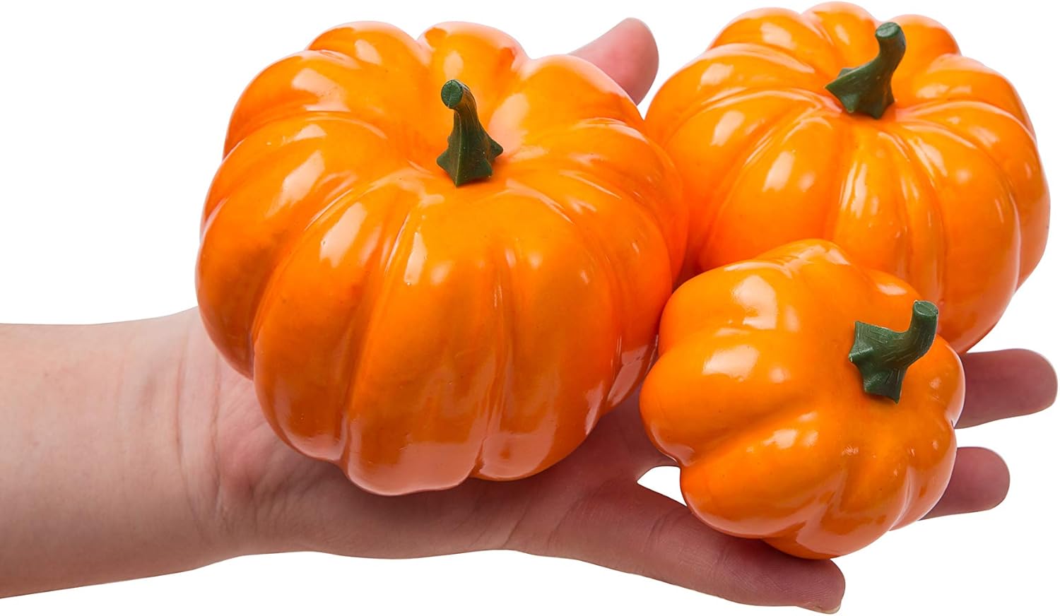 Ogrmar 12 Pack Assorted Artificial Pumpkins