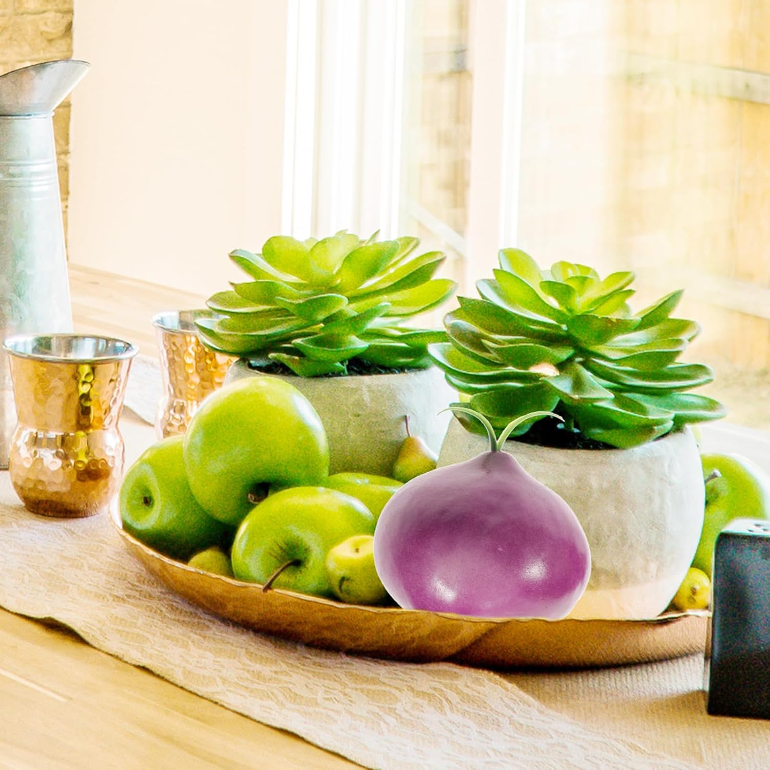 8pcs Artificial Onion Model Lifelike Fake Vegetable Props for Display and Photography