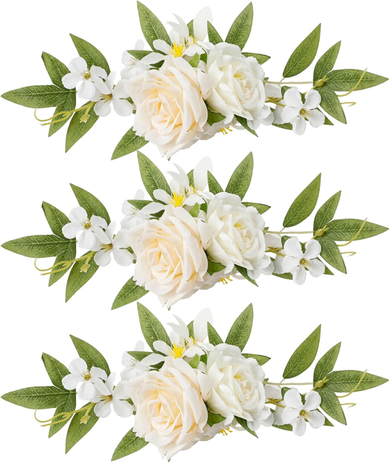 Keebgyy 3 Piece Rustic Wedding Cake Topper Flowers