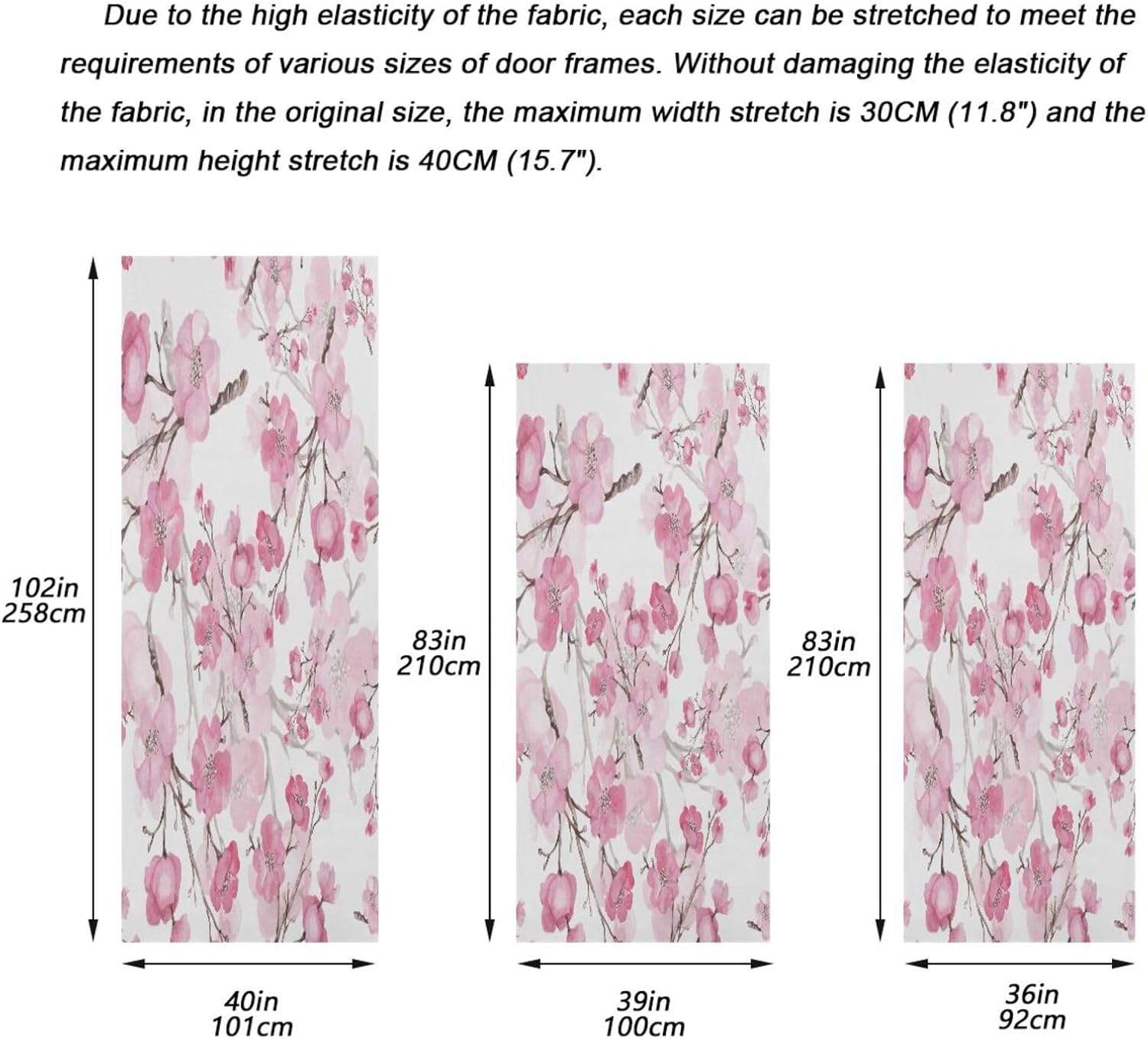 Susiyo Watercolor Cherry Blossom Halloween Door Cover