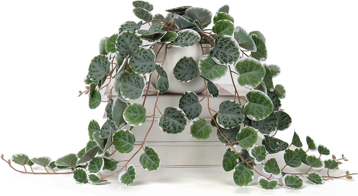 Briful Artificial String of Hearts Plants 16 with Ceramic Pot