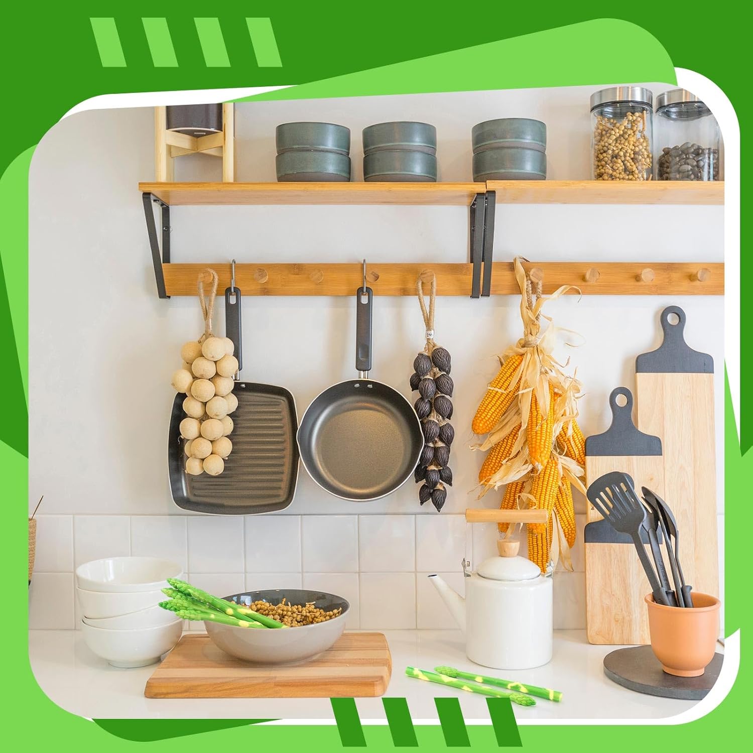 16 Pcs Realistic Artificial Asparagus Decor Set