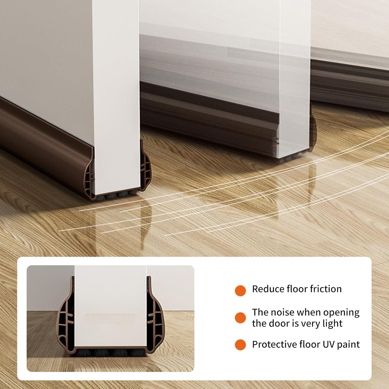 COOLHOOD Door Draft Stopper Sealing Strips Soundproof