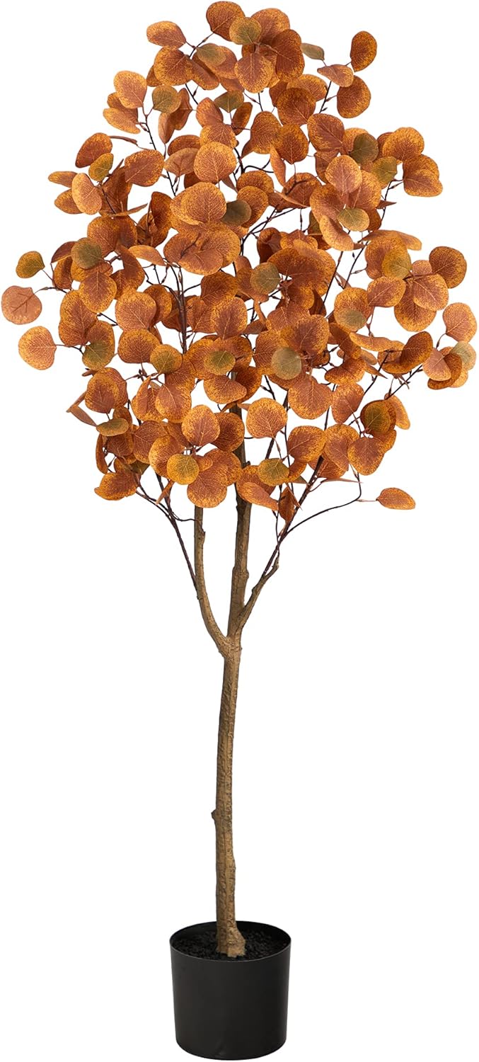 Nearly Natural 5ft Autumn Eucalyptus Artificial Tree