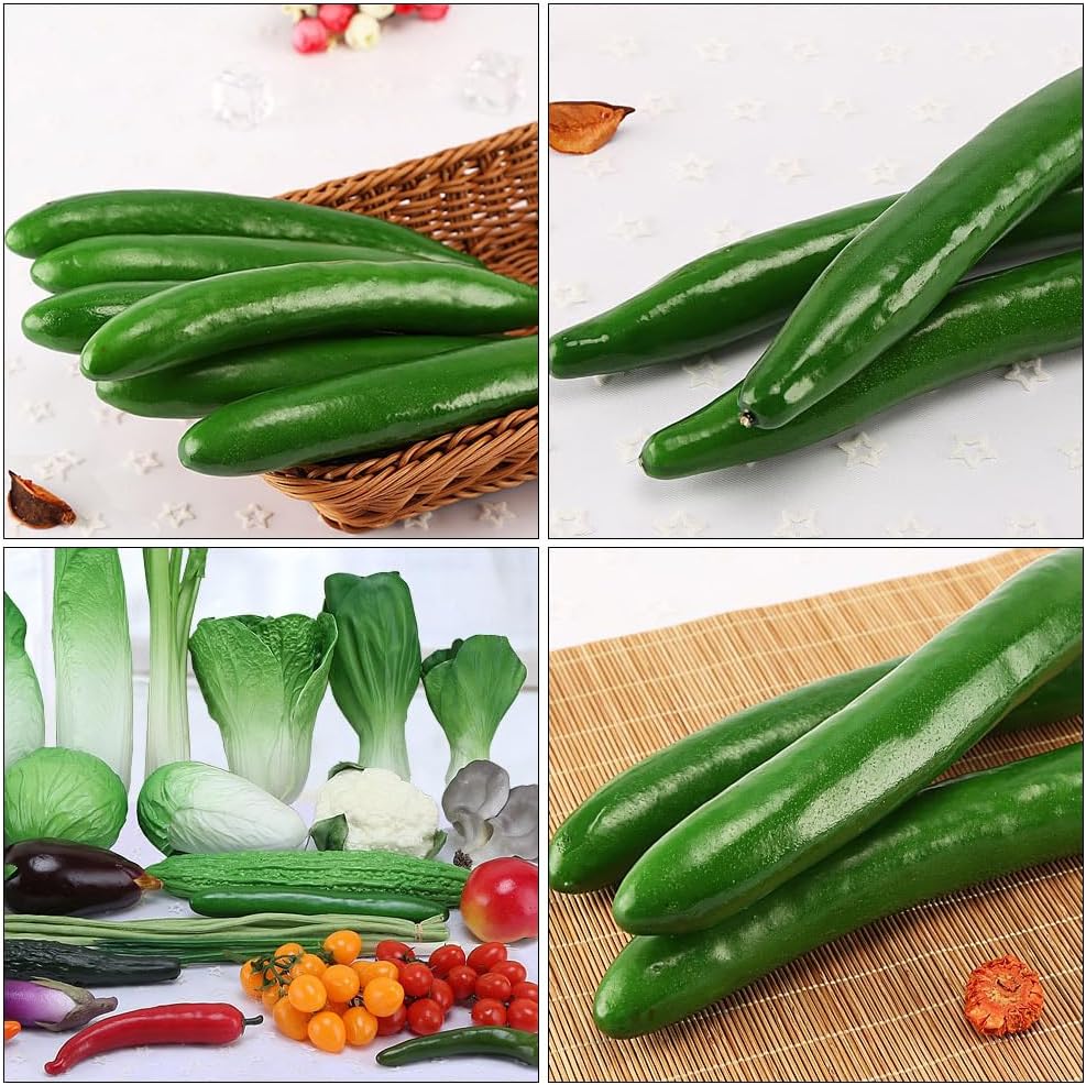 TOYANDONA 10 Pcs Realistic Artificial Cucumber Decor