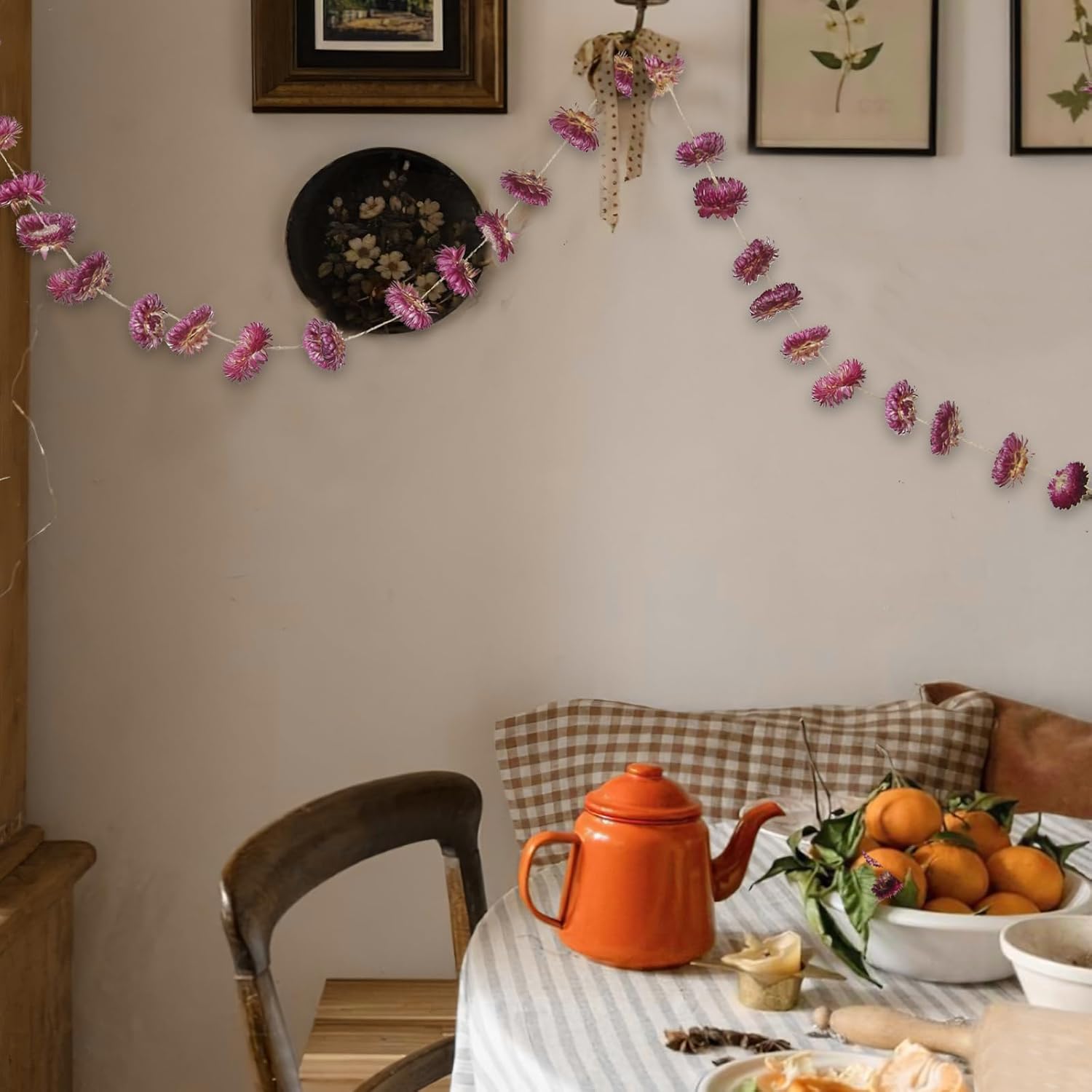 Dried Flower Garland 105ft 63 Pcs Real Daisy Sunflower Decor