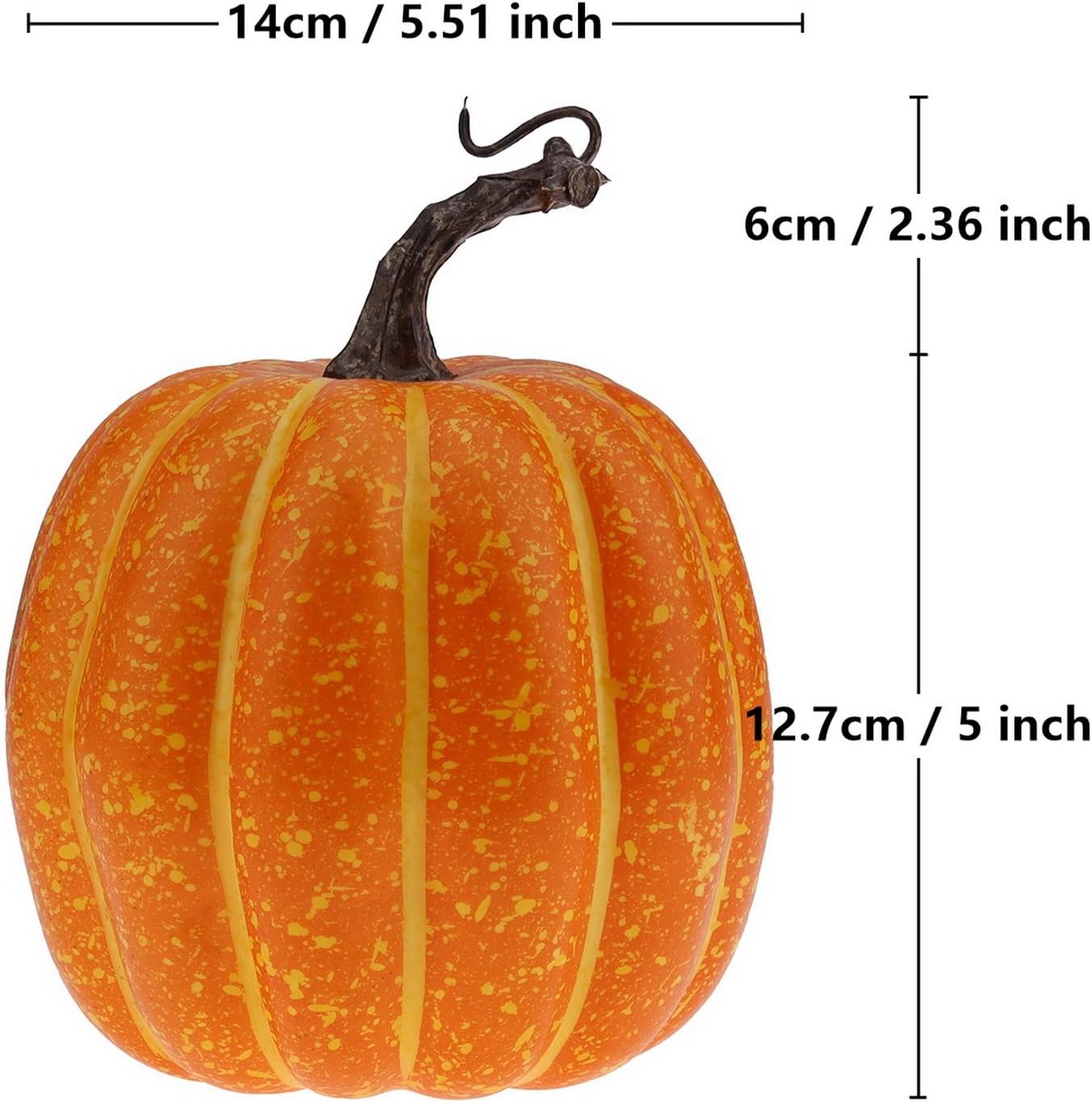Gresorth 15cm Fake Yellow Pumpkin Halloween Decoration