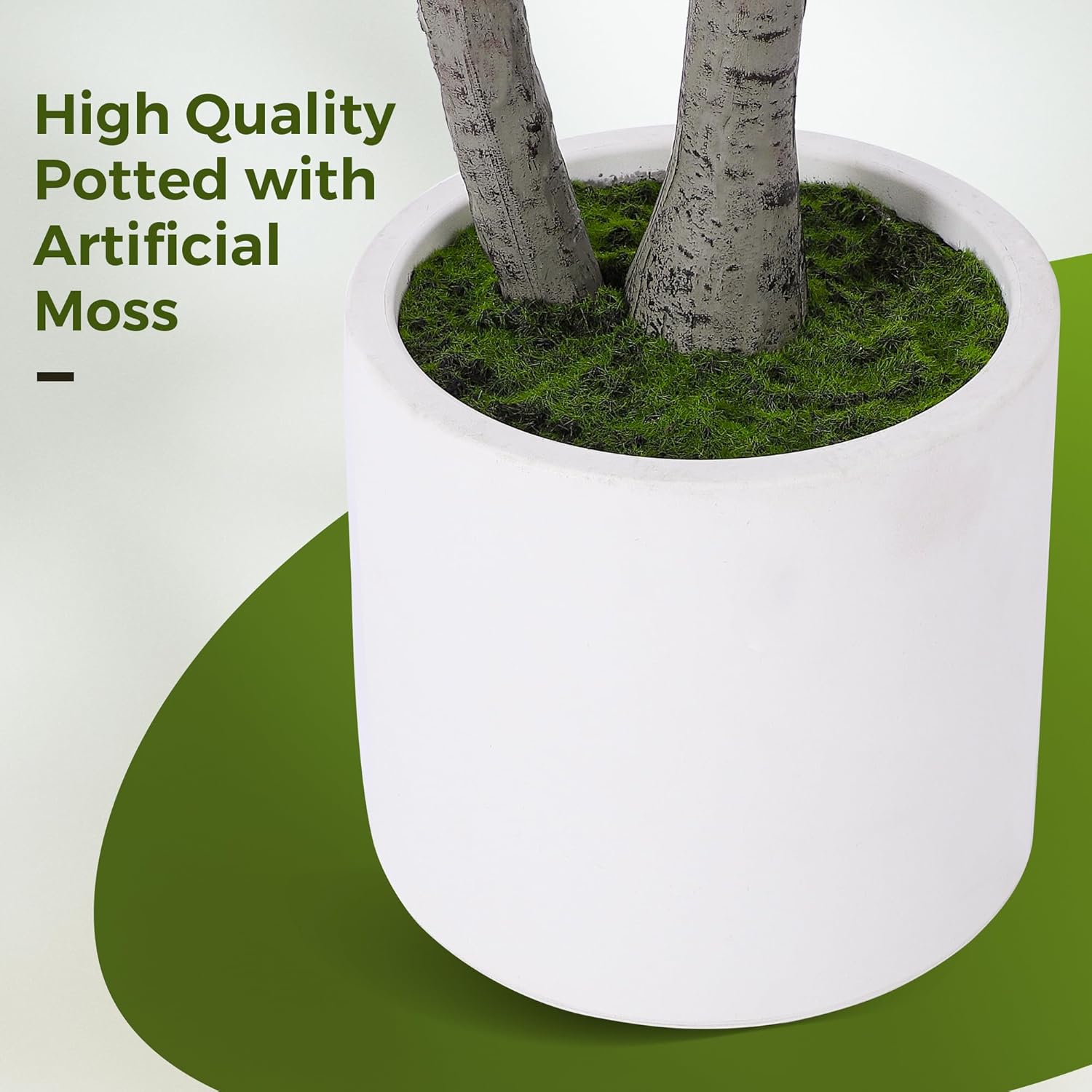 5FT Artificial Olive Tree with White Planter and Realistic Fruits
