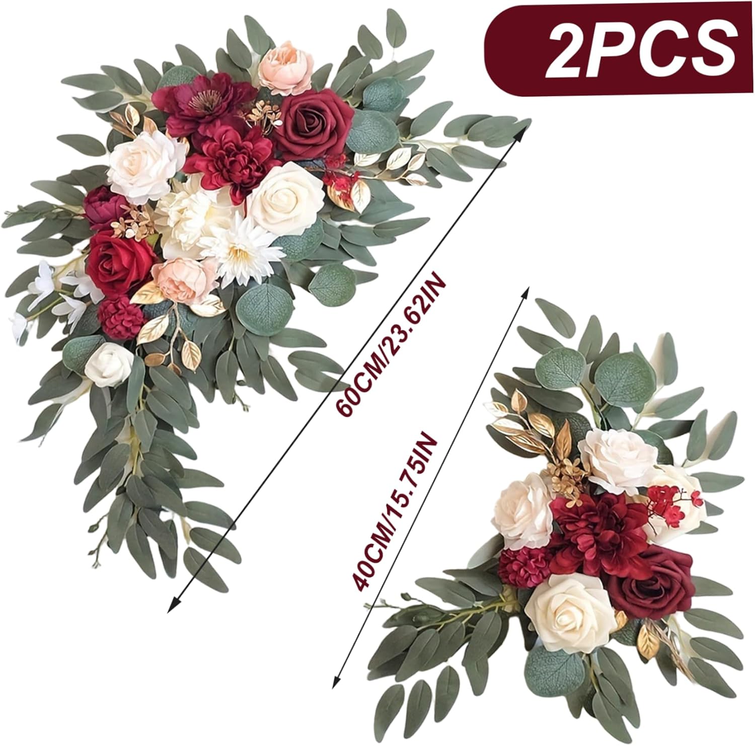 Faux Arch Flower Swag 2Pcs Wedding Decor