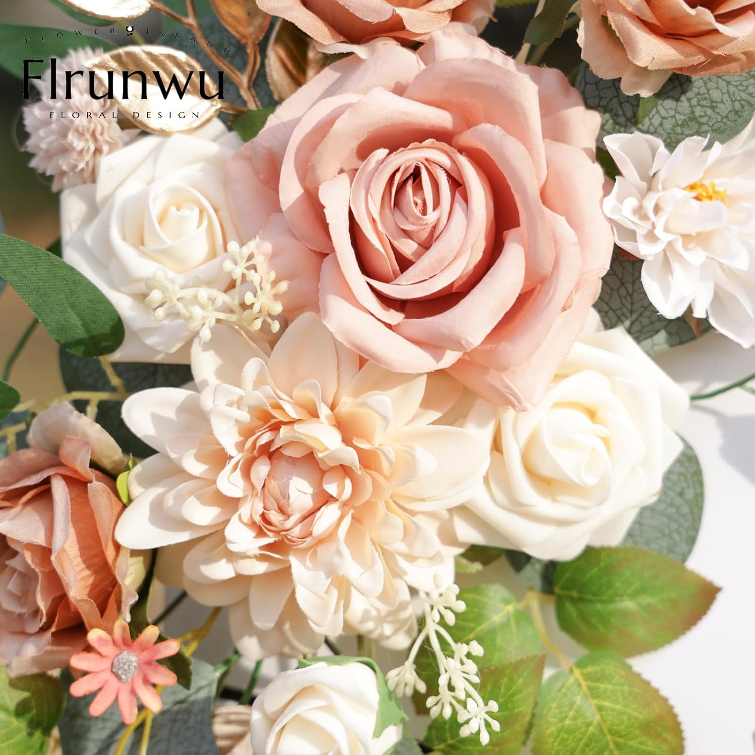 Flrunwu Artificial Flowers Pack of 2 Wedding Centerpieces Decorations