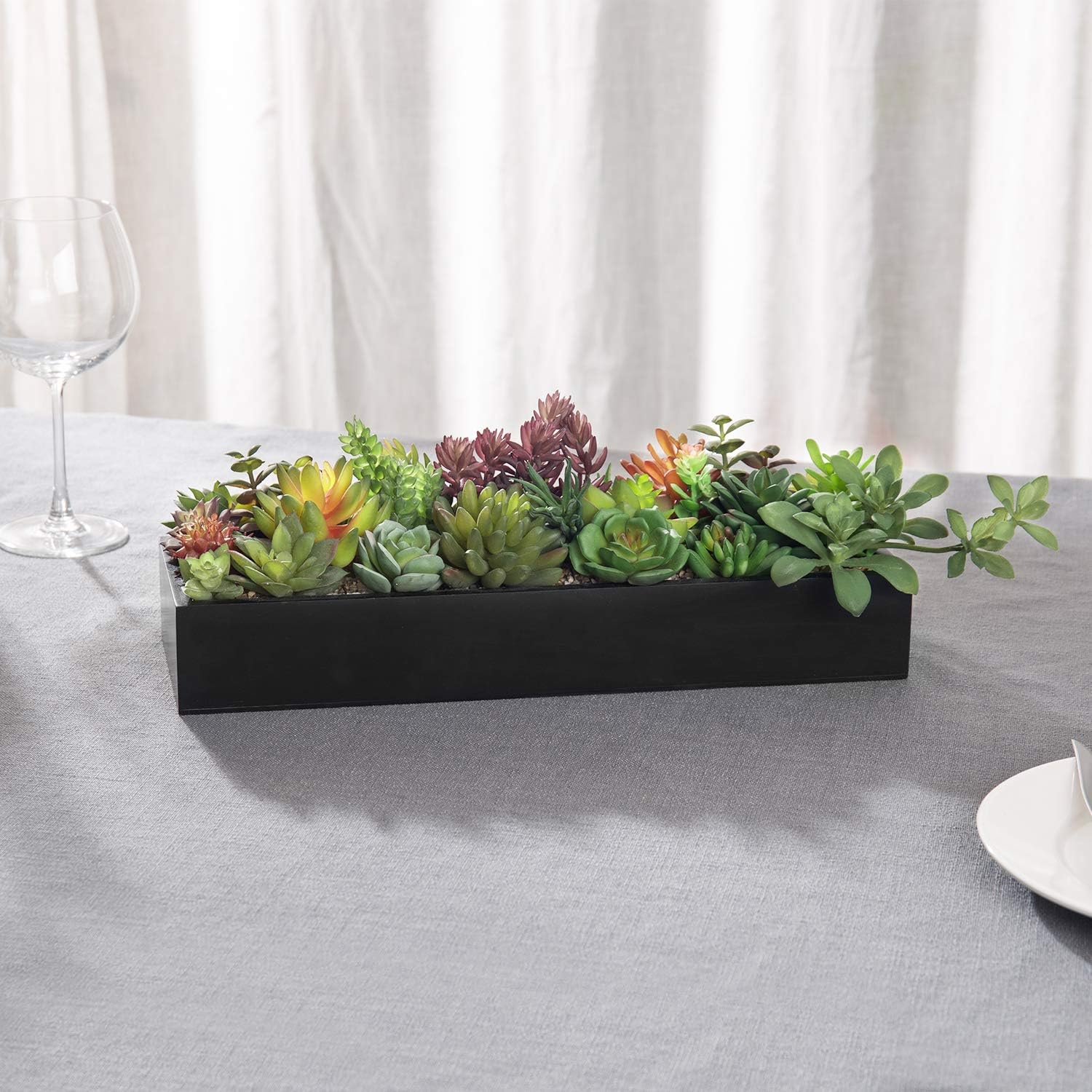 MyGift Artificial Succulent Centerpiece 1575 Inch