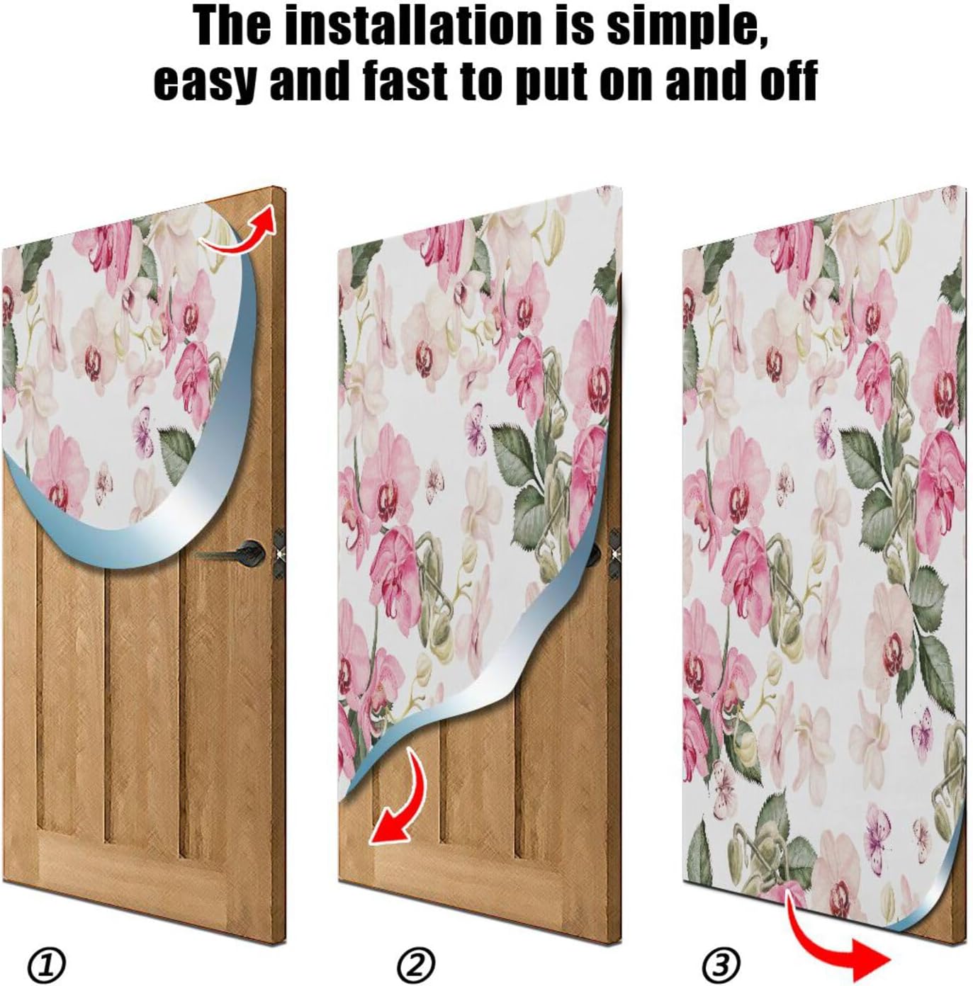 Susiyo Watercolor Orchid Halloween Door Cover