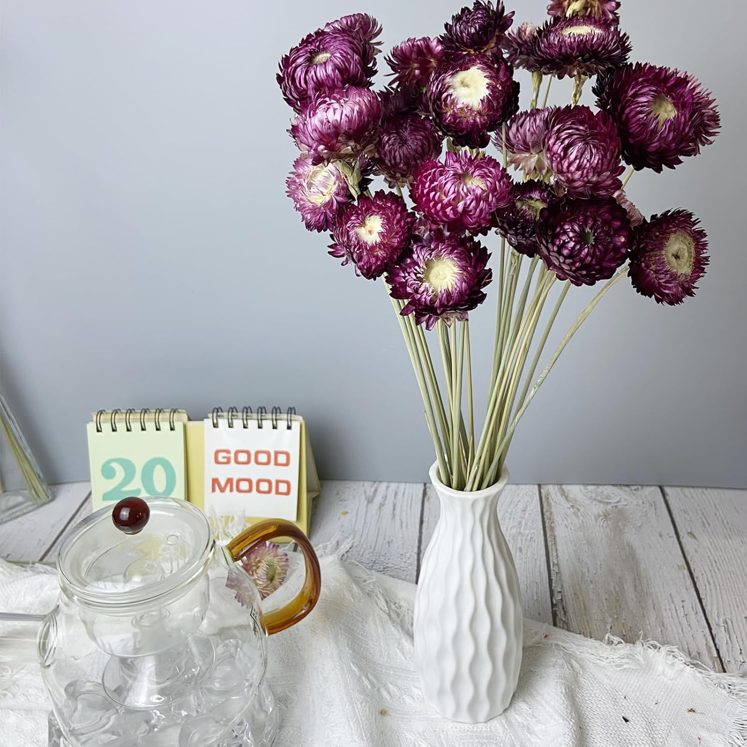 100 Natural Daisy Flowers Bouquets 30 Pcs 17 Inch Decor