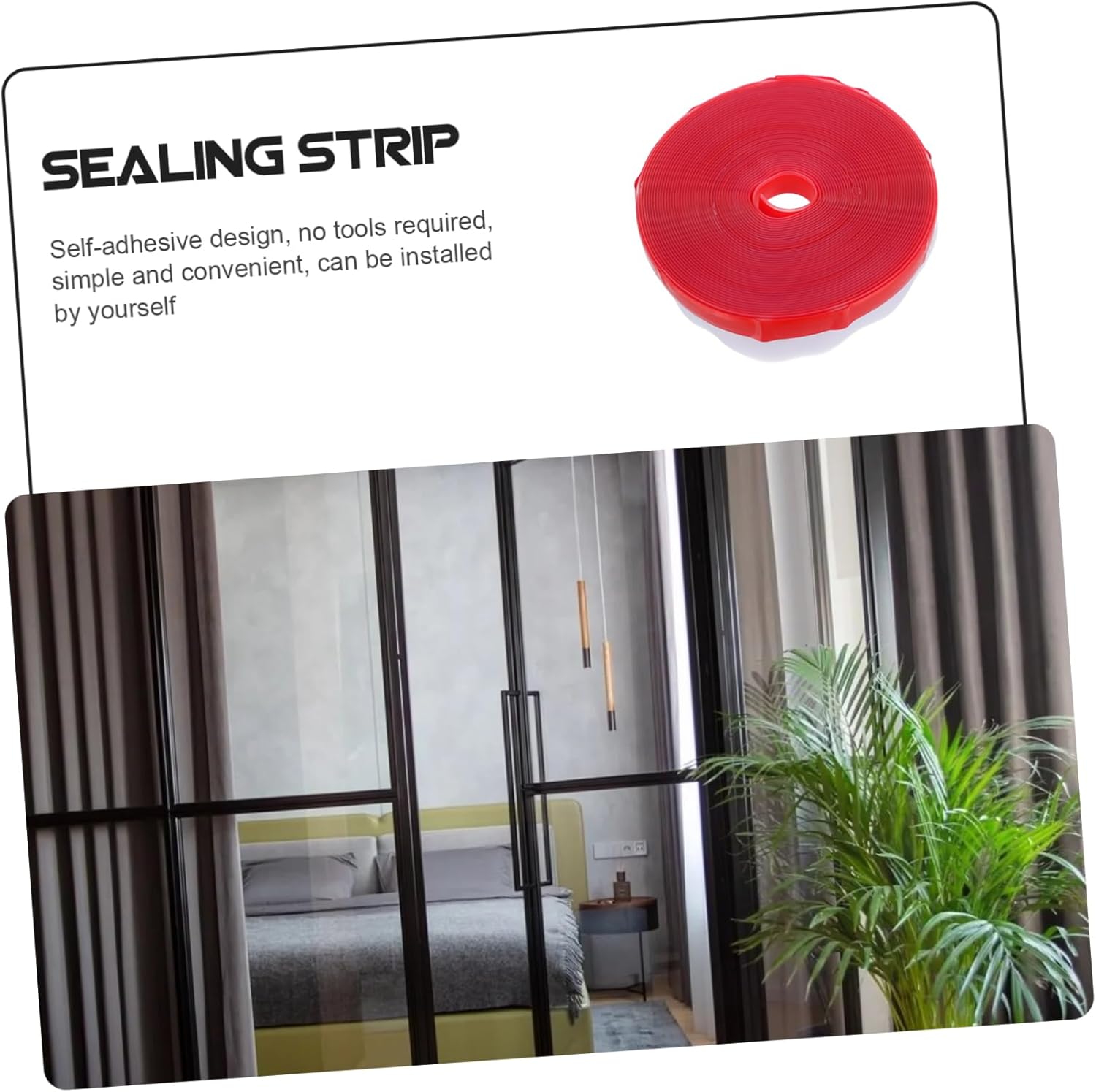 Veemoon Door Bottom Weather Stripping Soundproofing Tape for Draft Stopper