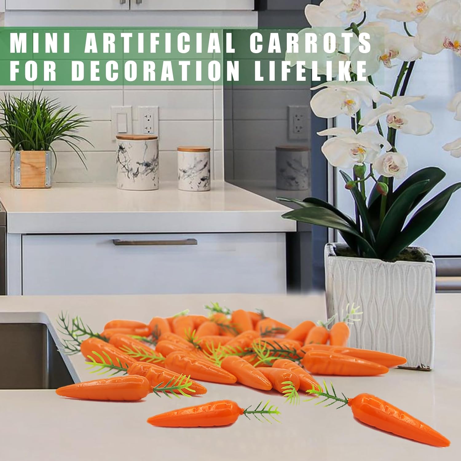 Tuxiaobu Artificial Carrots 30 Pcs Lifelike Decoration