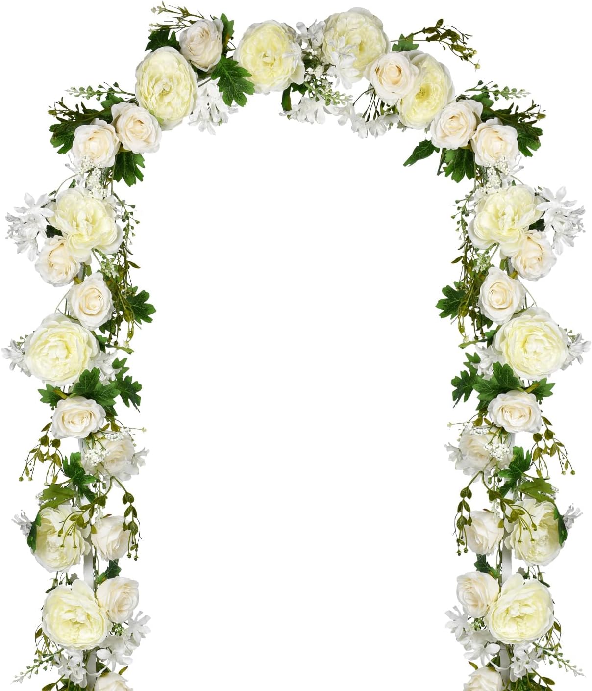 Lvydec 6ft Artificial White Peony Garland