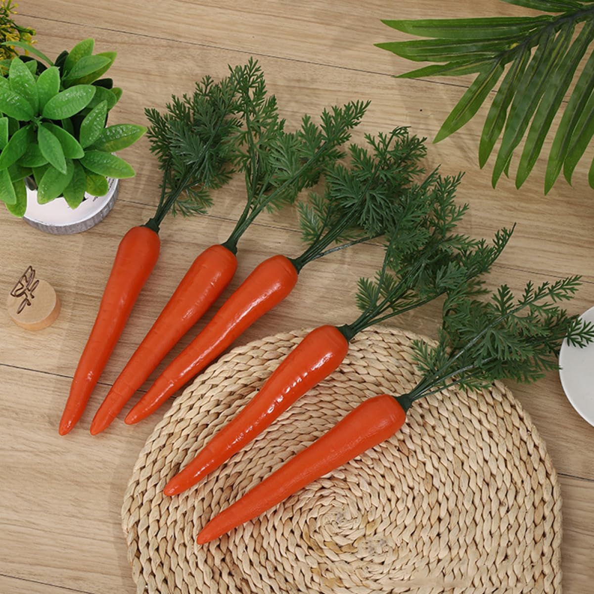 Ciieeo Realistic Artificial Carrots 2pcs Orange 33x115cm