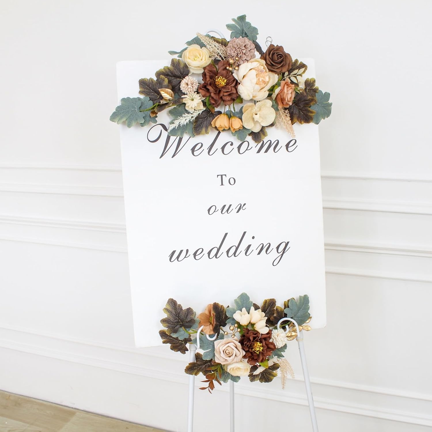 Faux Flowers Wedding Arch Set of 2 for Decorations