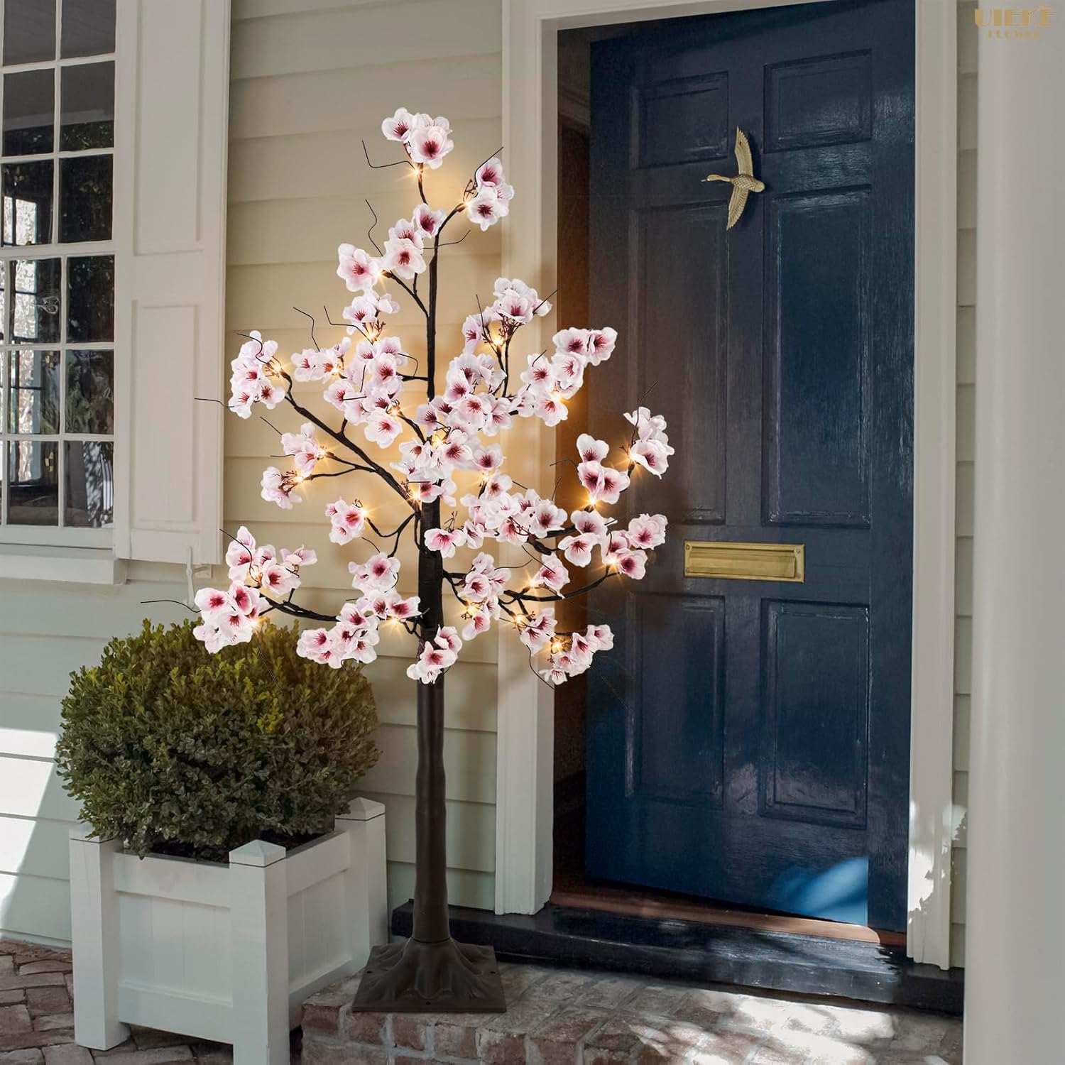 Uieke 4FT Cherry Blossom Tree with 48 Lights