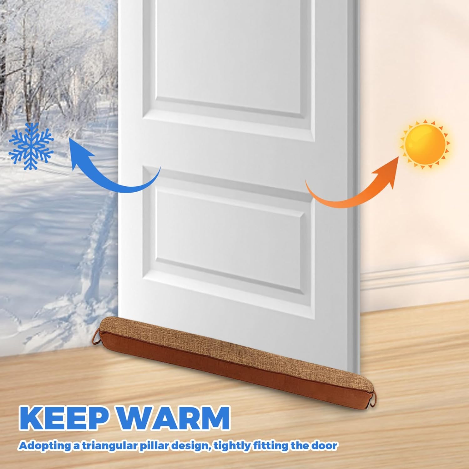 Yaoliucp Door Draft Stopper 36 Inch Thermal Insulation