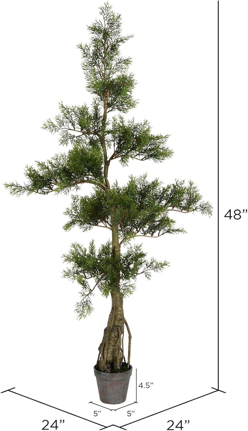 Vickerman Artificial Cedar Tree 4ft Tall Indoor Decor